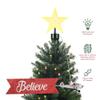 Mr. Christmas Animated White Santa's Bi-Plane Christmas Tree Topper with Banner, Illuminated LED Star, Velcro Straps to Easily Attach, 21.75 Inches view 2