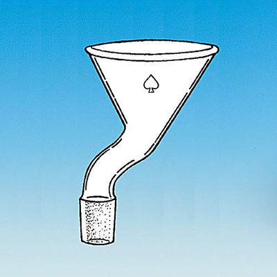 ACE GLASS 7237-19 Powder Filtering Funnel, Offset, 100 mm Diameter, 29/42 Joint