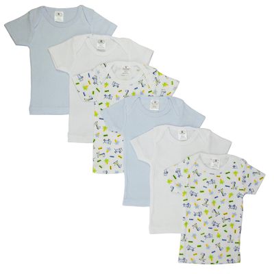 Bambini Girls Pastel Variety Short Sleeve Lap T-shirts 6 Pack