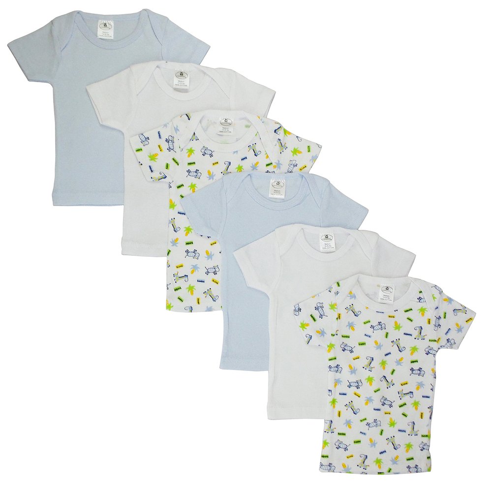 Bambini Girls Pastel Variety Short Sleeve Lap T-shirts 6 Pack