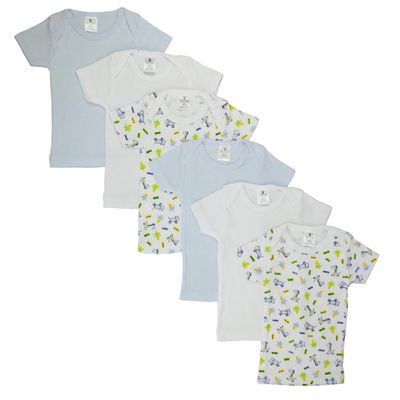 bambini Girls Pastel Variety Short Sleeve Lap T-Shirts 6 Pack