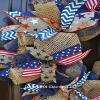 Patriotic Mesh Wreath for July 4th, Memorial Day, Father's Day, and Labor Day in 24 inch Diameter view 4