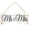 Craig Bachman Mr. & Mrs. Elegant Wooden Wedding Hanging Vintage Sign view 1