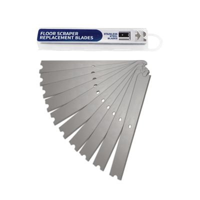 Unger 4 Professional Floor Scraper Replacement Blades, 10 Pack, Dual-Sided Adhesive Cleaning Supplies for Windows, Glass, Floors, Paint, Stickers, Gum Removal on Tile, Marble and High Gloss Surfaces