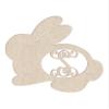 16" Sweet Bunny Monogram Letter Unfinished Wood Initial S (Sizes 12"-30") view 1