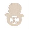 16" Chick in Egg Monogram Letter Unfinished Wood Initial K (Sizes 12"-30") view 1