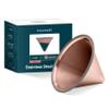 OVALWARE Paperless Stainless Steel Pour Over Coffee Filter Reusable and Permanent Coffee Cone Dripper for Ovalware, Chemex, Hario and Other Carafes (Titanium Rose Gold) view 1