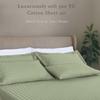 Threadmill 500 Thread Count Full-Size Damask Stripe, 4 Pc Luxury Cotton Bedding Set, Breathable Sage Green Sheets with 16" Elasticized Deep Pocket, 2 Pillowcases & Free Tote Bag view 2
