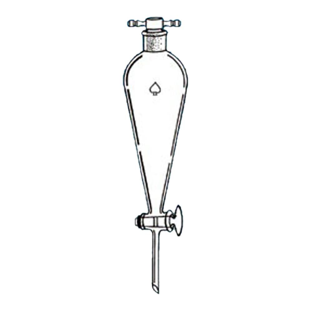 ACE Glass 7226-20 Separator Funnel, Squibb, Pear Shaped, Glass Stopcock, PTFE Stopper, 4000 mL Capacity