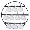 Claimed Corner Mug Rack with Sturdy Steel Frame, Matte Black Finish, Removable Rubber Caps, Wall Mounted (Round 24" x 24") view 1