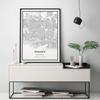 Phoenix map poster print | Modern black and white wall art | Scandinavian home decor | Arizona City prints artwork | Fine art posters 20x30 view 2