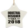 Designsify Christmas Tree Decoration, Industrial Designer Established EST. 2018, Star Ornament, Gifts for Birthday Anniversary Valentines Mom Mothers Fathers Day Party, to Men Women Him Her view 1