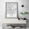 Lakeland map poster print | Modern black and white wall art | Scandinavian home decor | Florida City prints artwork | Fine art posters 20x30 view 2