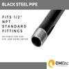 10 Pack 1/2" Black Iron Pipes - DIY Pipe Furniture - 1/2-Inch Threaded Pipe Nipples - Industrial Piping - Plumbing Suppl view 3