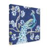 Peacock Allegory IV Blue by Daphne Brissonnet, 18x18-Inch view 2