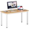 DlandHome 47 inches Medium Computer Desk, Composite Wood Board, Decent and Steady Home Office Desk/Workstation/Table, BS1-120TW Teak and White Legs, 1 Pack view 1