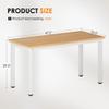 DlandHome 47 inches Medium Computer Desk, Composite Wood Board, Decent and Steady Home Office Desk/Workstation/Table, BS1-120TW Teak and White Legs, 1 Pack view 3