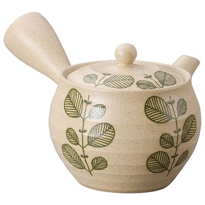 Yamashita Kogei 13038190 Tokoname Ware Jikko Yakizen Shimeadaisen Grassleaf Teapot, 11.8 fl oz (350 cc)