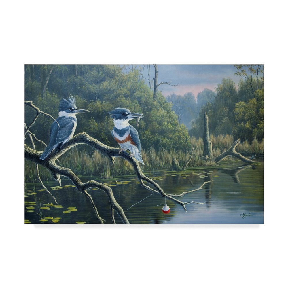 Luck Belted Kingfishers by Wilhelm Goebel, 16x24-Inch