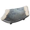 Yamashita Kogei 14130000 Black Kiln Changing Plate with Feet, 8.3 x 5.3 x 1.2 inches (21 x 13.5 x 3 cm) view 1