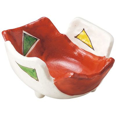 Yamashita Craft 14013620 Cut Geometric Small Bowl, 4.7 x 3.5 x 2.2 inches (12 x 9 x 5