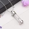 constantlife Cremation Jewelry for Ashes Mini Time Hourglass Glass Pendant Memorial Urn Necklace Keepsake Jewelry for Human Pet Ashes (Silver) view 3