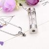 constantlife Cremation Jewelry for Ashes Mini Time Hourglass Glass Pendant Memorial Urn Necklace Keepsake Jewelry for Human Pet Ashes (Silver) view 4
