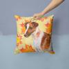 Caroline's Treasures BB9908PW1414 Smooth Fox Terrier Fall Fabric Decorative Pillow, Yellow Machine Washable, Indoor Outdoor Decorative Pillow for Couch, Bed or Patio, 14Hx14W view 2