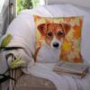 Caroline's Treasures BB9950PW1414 Jack Russell Terrier Fall Fabric Decorative Pillow, Yellow Machine Washable, Indoor Outdoor Decorative Pillow for Couch, Bed or Patio, 14Hx14W view 3