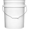 5 Gallon White Buckets Six (6) Pack,| Plastic view 2