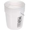 5 Gallon White Buckets Six (6) Pack,| Plastic view 3