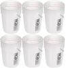 5 Gallon White Buckets Six (6) Pack,| Plastic view 4