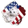 Caroline's Treasures BB9701FC Westie Patriotic Foam Coaster Set of 4 Set of 4 Cup Coasters for Indoor Outdoor, Tabletop Protection, Anti Slip, Mouse pad Material view 2