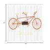 Ambesonne Bicycle Shower Curtain, Lets Bike Hand Lettering Words and Retro Vehicle Summertime Hobby, Cloth Fabric Bathroom Decor Set with Hooks, 69" W x 84" L, Pale Yellow Black view 3