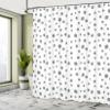 Ambesonne Grey and White Shower Curtain, Simplistic Spotty Dalmatian Pattern in Retro Style with Doodle Design, Cloth Fabric Bathroom Decor Set with Hooks, 69" W x 70" L, Grey and White view 4