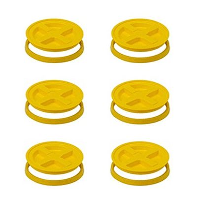 5 Gallon Yellow Gamma Seal Lid- 6 Pack