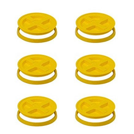 5 Gallon Yellow Gamma Seal Lid- 6 Pack