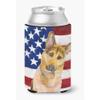 Caroline's Treasures BB9711CC German Shepherd #2 Patriotic Can or Bottle Hugger Cooler Washable Drink Sleeve Collapsible Beverage Insulated Holder, Can Hugger, Multicolor view 1
