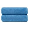 Amazon Basics 2-Piece Quick-Dry Oversize Bath Towel, 100% Cotton, 54" x 30", Lake Blue view 1