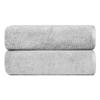 Amazon Basics 2 Piece Quick-Dry Oversize Bath Towel, 100% Cotton, 54" x 30", Platinum view 1