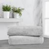 Amazon Basics 2 Piece Quick-Dry Oversize Bath Towel, 100% Cotton, 54" x 30", Platinum view 4