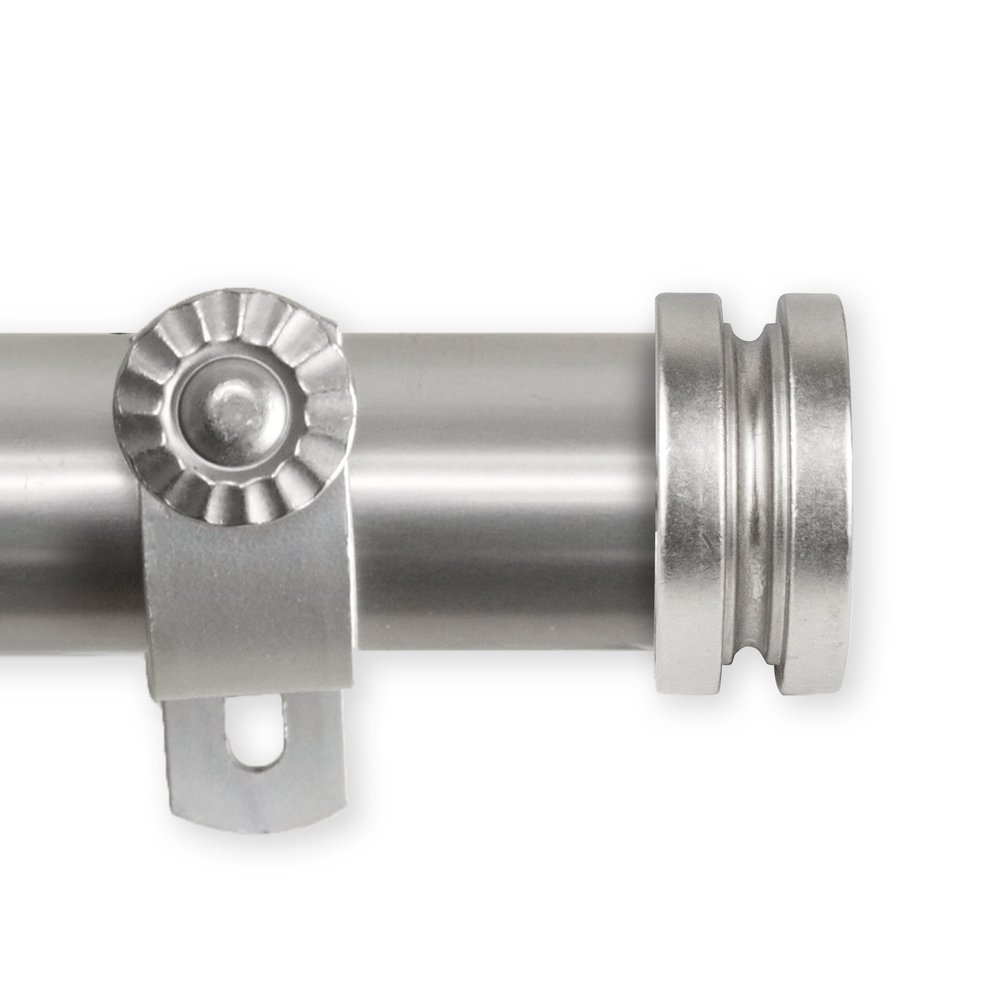 A&F Rod Dcor - Pancake 1" Curtain Rod 160-240 inch - Satin Nickel
