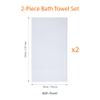 Amazon Basics 2-Piece Quick-Dry Oversize Bath Towel, 100% Cotton, 54" x 30", White view 3