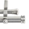 A&F Rod Dcor - Pancake 1" Double Curtain Rod 160-240 inch - Satin Nickel view 1