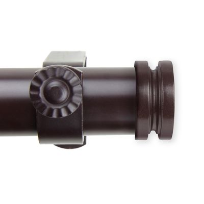 A&F Rod Dcor - Pancake 1" Curtain Rod 160-240 inch - Mahogany