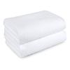 Amazon Basics 2-Piece Quick-Dry Oversize Bath Towel, 100% Cotton, 62" x 30", White view 1