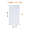 Amazon Basics 2-Piece Quick-Dry Oversize Bath Towel, 100% Cotton, 62" x 30", White view 2