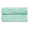 Amazon Basics 2-Pack Quick-Dry Lightweight Moisture Absorbing Bath Towel, 100% Cotton, 54" x 30", Seafoam Green view 1