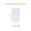 Amazon Basics 8-Pack Soft, Highly Absorbent, Quick-Dry Hand Towels, 100% Cotton, 28" x 16", White view 4