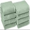 Amazon Basics Lightweight Quick-Dry Hand Towels, 100% Cotton, 28" x 16", Seafoam Green, 8-Pack view 1